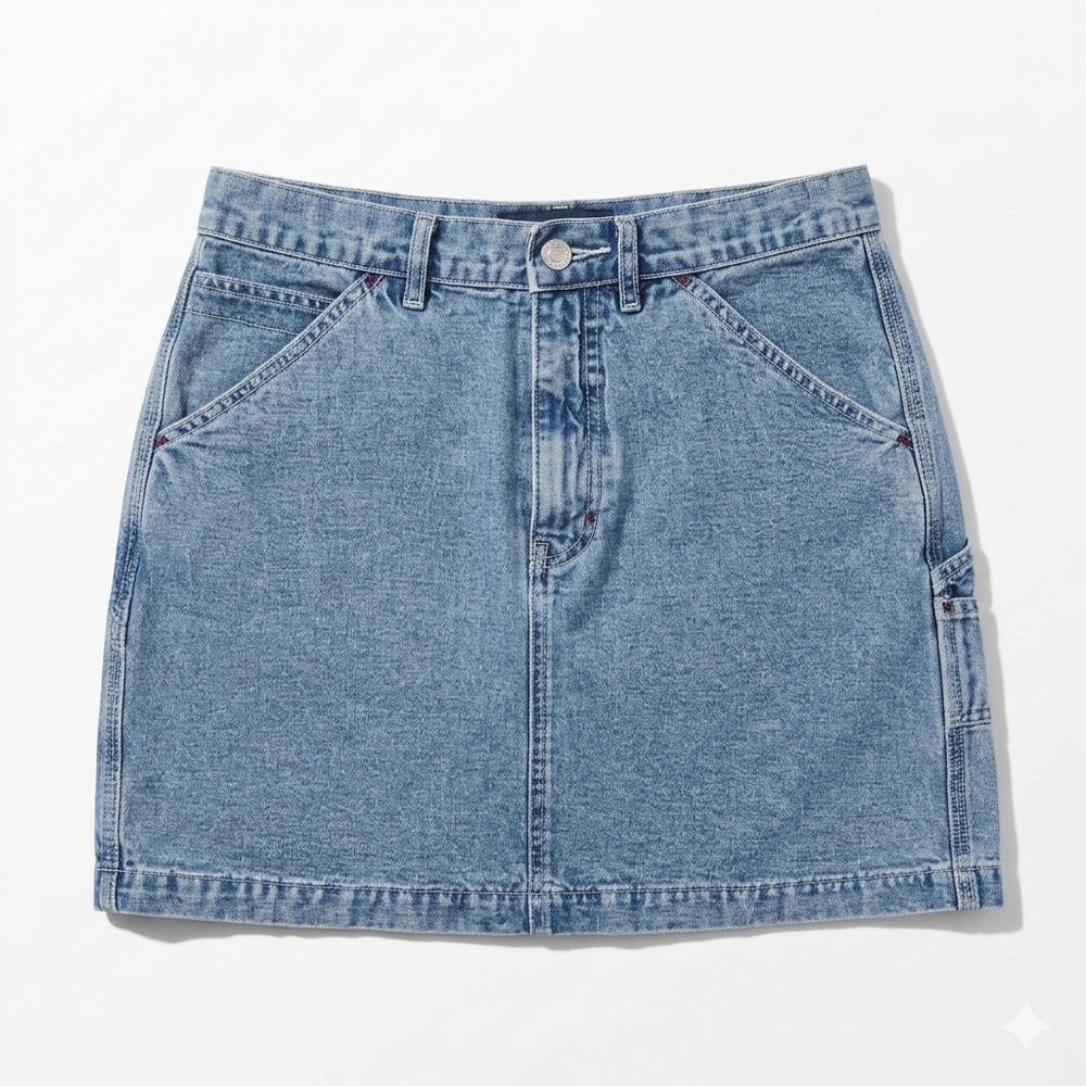 The Limited Vintage Y2K Blue Denim Cargo Mini Skirt EUC 2000s size 10